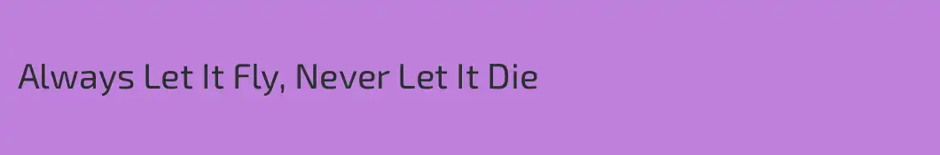 Always Let It Fly, Never Let It Die